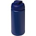 Baseline 500 ml recycelte Sportflasche mit Klappdeckel, blau