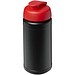 Baseline® Plus 500 ml Sportflasche mit Klappdeckel, schwarz/rot