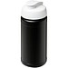 Baseline® Plus 500 ml Sportflasche mit Klappdeckel, schwarz/weiß