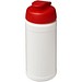 Baseline® Plus 500 ml Sportflasche mit Klappdeckel, weiß/rot