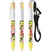 BIC® 4 Colours® Sun mit Lanyard-Kugelschreiber Weiß/Gelb