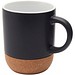 Billie 300 ml Keramiktasse mit Korkdetails, schwarz