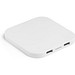 CAROLINE. Superschnelles 15W wireless Ladegerät mit HUB 2 USB-A Anschlüssen aus Recyceltes ABS (60% rABS), Weiß