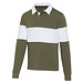 Clyde Rugby Polo Sweatshirt Unisex, grün / weiß, 2XL