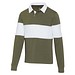 Clyde Rugby Polo Sweatshirt Unisex, grün / weiß, M