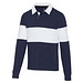 Clyde Rugby Polo Sweatshirt Unisex, navy / weiß, XS
