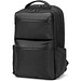 COPENHAGEN. Wasserabweisender Rucksack aus recyceltem Twill mit zwei großen Fronttaschen, 17'3 Zoll, Schwarz