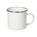 Emaille-Becher Cozy, white, weiß