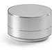 FLOREY. Lautsprecher 3W mit 3 Stunden Akkulaufzeit recyceltem Aluminium (100% rAL) und Recyceltes ABS (100% rABS), Satinsilber