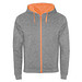 heather grau / Fluor Orange