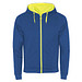 Fuji Kaputzensweatjacke Unisex, royalblau / Fluor Yellow, M