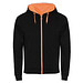 schwarz / Fluor Orange