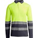 Sicherheits-Langarm-Poloshirt, XL, Grau/Neon-Gelb
