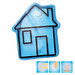 Gel-Wärmekissen Haus, blau Gel-Wärmekissen Haus, blau