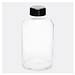 Glas-Trinkflasche DRINK HEALTHY,schwarz, transparent