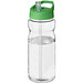 H2O Base Sportflasche mit Ausgussdeckel, 650 ml, transparent,grün