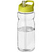 H2O Base Sportflasche mit Ausgussdeckel, 650 ml, transparent,limone