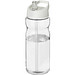 H2O Base Sportflasche mit Ausgussdeckel, 650 ml, transparent,weiss