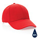 Impact 6 Panel Kappe aus 280gr rCotton mit AWARE Tracer, rot