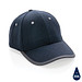 Impact AWARE™ 280gr Brushed rCotton 6 Panel Kontrast-Cap, navy blau