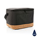Impact AWARE™ XL RPET Two-Tone Kühltasche mit Korkdetail, schwarz