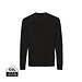 Iqoniq Zion Rundhals-Sweater aus recycelter Baumwolle, schwarz