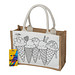 Jute Baumwolltasche zum Ausmalen , beige