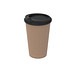 Kaffeebecher ToGo mit Deckel, 300 ml, beständiges braun/schwarz
