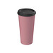 Kaffeebecher ToGo mit Deckel, 400 ml, raffiniertes rot/schwarz