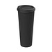Kaffeebecher ToGo mit Deckel, 500 ml, schlichtes schwarz