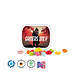 Klappdose, American Style Jelly Beans, inkl. Druck, weiße Dose