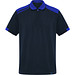Kurzarm-Poloshirt Samurai in Farbkombination, XXXL, navy/royalblau