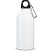 LANDSCAPE S. Aluminium-Sportflasche mit Karabiner 400 ml, Weiß