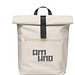 Lennon Roll-Top Recycled PU Backpack Rucksack, Beige