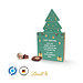 Lindt Präsent im Werbeschuber Tannenbaum, Lindt Mini Pralinés, inkl. Druck