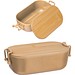 Lunchbox mit Bambusdeckel und Bügelverschluss, beige