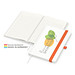 Geiger-Notes Match-Book green+blue Notizbuch A5 Cover-Star Recycling-Matt, inkl. Druck auf Einband, orange