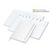 Geiger-Notes Match-Hybrid White Bestseller Notizbuch A4, Cover-Star gloss-, inkl. Druck, weiß