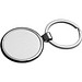 Metall-Schlüsselanhänger, rund mit glänzendem Innenteil, grau