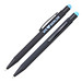 LANCE® Metall-Touchkugelschreiber, schwarz/blau, farbige Glanzgravur in blau