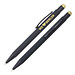 LANCE® Metall-Touchkugelschreiber, schwarz/gold, farbige Glanzgravur in gold