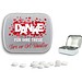 Mini Nostalgiedose, 20 g, zuckerhaltige Pfefferminztabletten, silber-matt, inkl. Druck