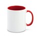 Mocha Keramikbecher, 350 ml, weiß innen rot