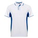 Montmelo Sport Poloshirt Unisex, weiß / royalblau, L