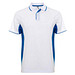 Montmelo Sport Poloshirt Unisex, weiß / royalblau, XL