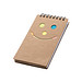 Notizblock mit Spiralbindung und einem Smile Gesicht, braun