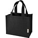 Odessa Mini-Tragetasche mit Bodenfalte aus 220 g/m² GRS Recyclingbaumwolle 9L, schwarz