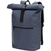 PORTLAND. Roll-Top-Rucksack aus PU mit Laptopfach, 16“, Blau