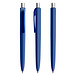 prodir® Druckkugelschreiber DS8 Soft Touch PRR Push, blaue Mine, klassikblau/silber satiniert