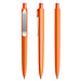 prodir® Druckkugelschreiber DS8 Soft Touch PSR Push, blaue Mine, orange